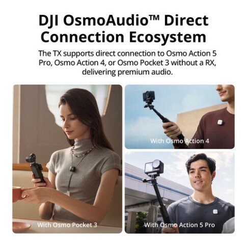 DJI Mic Mini (1 TX + 1 RX) Compact Wireless Microphone, Ultralight, Noise Cancelling, for Camera / iPhone / Android - Image 6