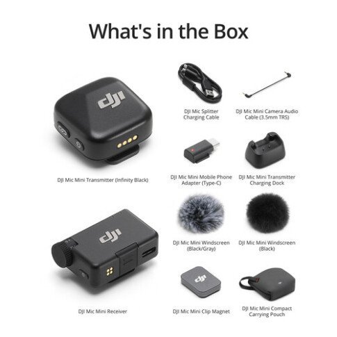 DJI Mic Mini (1 TX + 1 RX) Compact Wireless Microphone, Ultralight, Noise Cancelling, for Camera / iPhone / Android - Image 2
