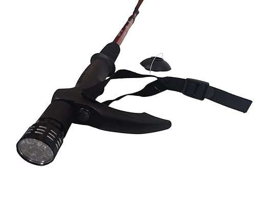 Flyworld Adjustable 9 LED Anti Shock Trekking Hiking Pole Stick Anti Shock Trekking Hiking Pole with Compass (Color May Vary) - Image 3