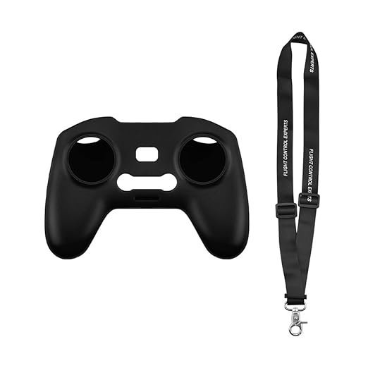 Silicone Cover & Neck Strap Lanyard for DJI FPV/Avata/Avata 2 Remote Controller 2 & 3 Accessories (Red/Black) - Image 2