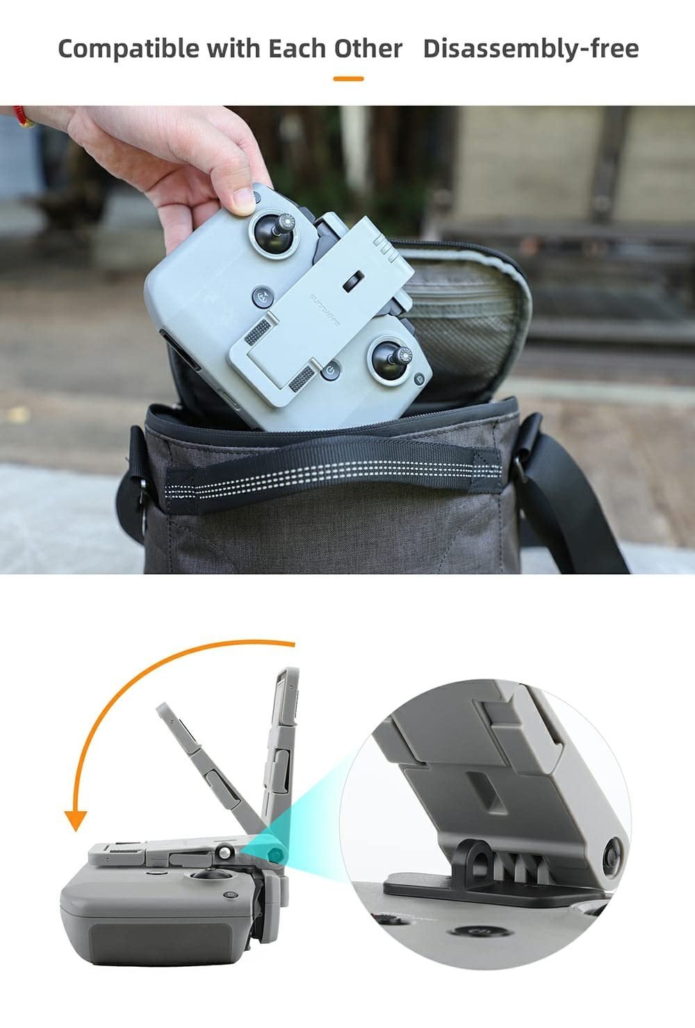 Foldable Tablet Holder with Lanyard Neck Strap for N1RC, N2RC, N3RC Remote Controller Accessories - Image 6
