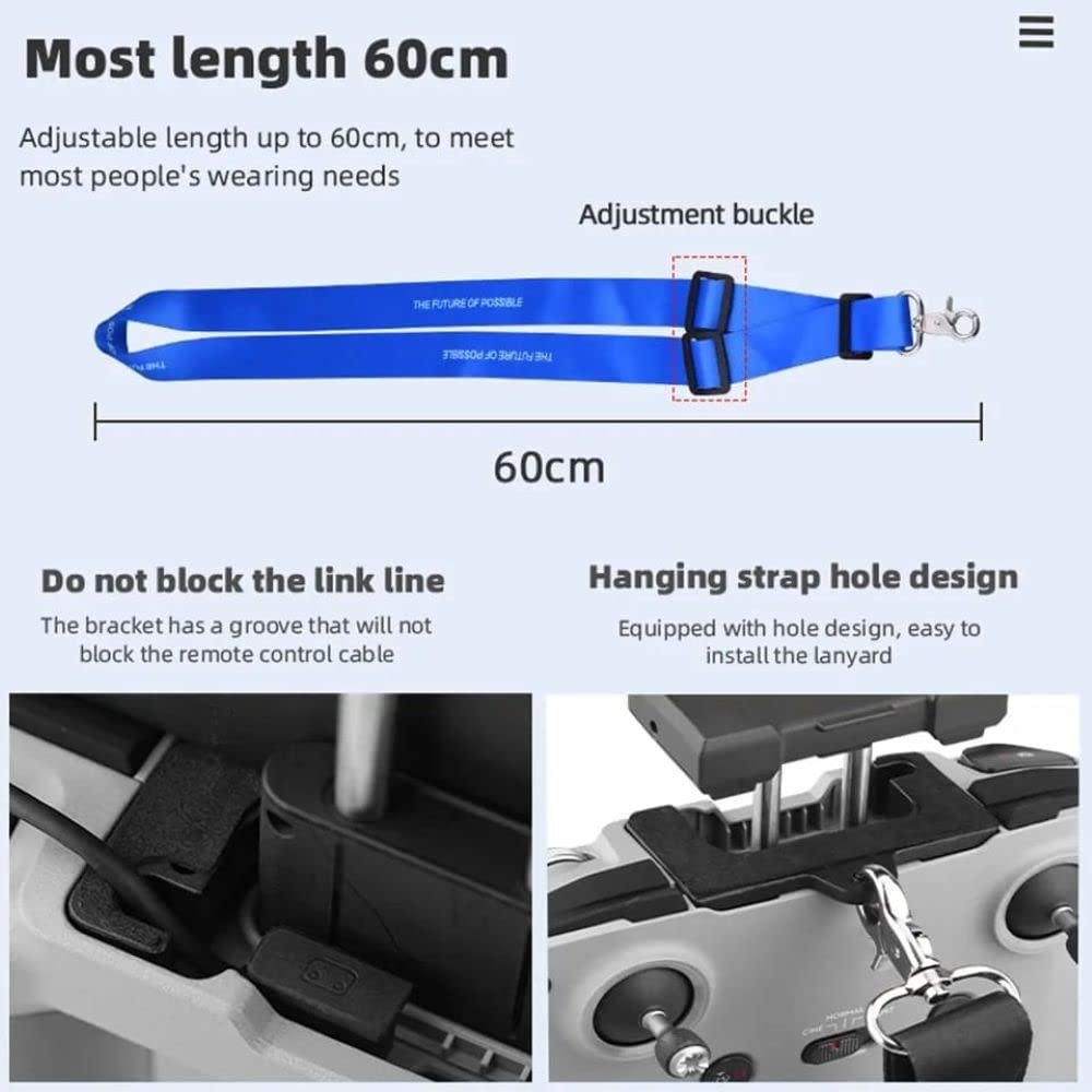 Neck Strap For Dji Flip, Neo, Mini 2, Mavic Air2, Air 2s, Mavic 3 N1RC/ N2RC/ N3RC Remote Controller Safety Holder Accessories (Black) - Image 7