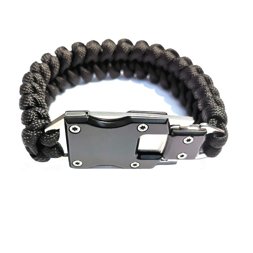 Flyworld Multifunction Stylish Black Survival Paracord Bracelet - Image 5
