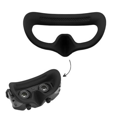Silicone Cover Eye pad Compatible with DJI Avata Goggles 2 Soft Eye Mask pad- Accessories (Black/Grey)