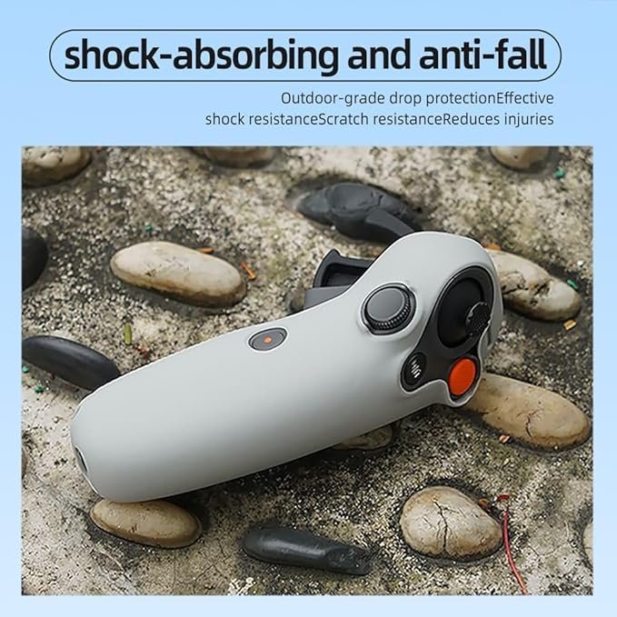 Silicone Cover Case for DJI Avata 2/ Neo Motion Remote Controller 3 Scratch Protection Assessories (Grey/Black) - Image 3