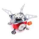 flyworld Camping Stainless Steel Gas Stove Ultra Light Folding Furnace Outdoor Metal Camping Gas Stove Picnic Cooking Gas Burners Folding Stove With Storage Bag (Multi)