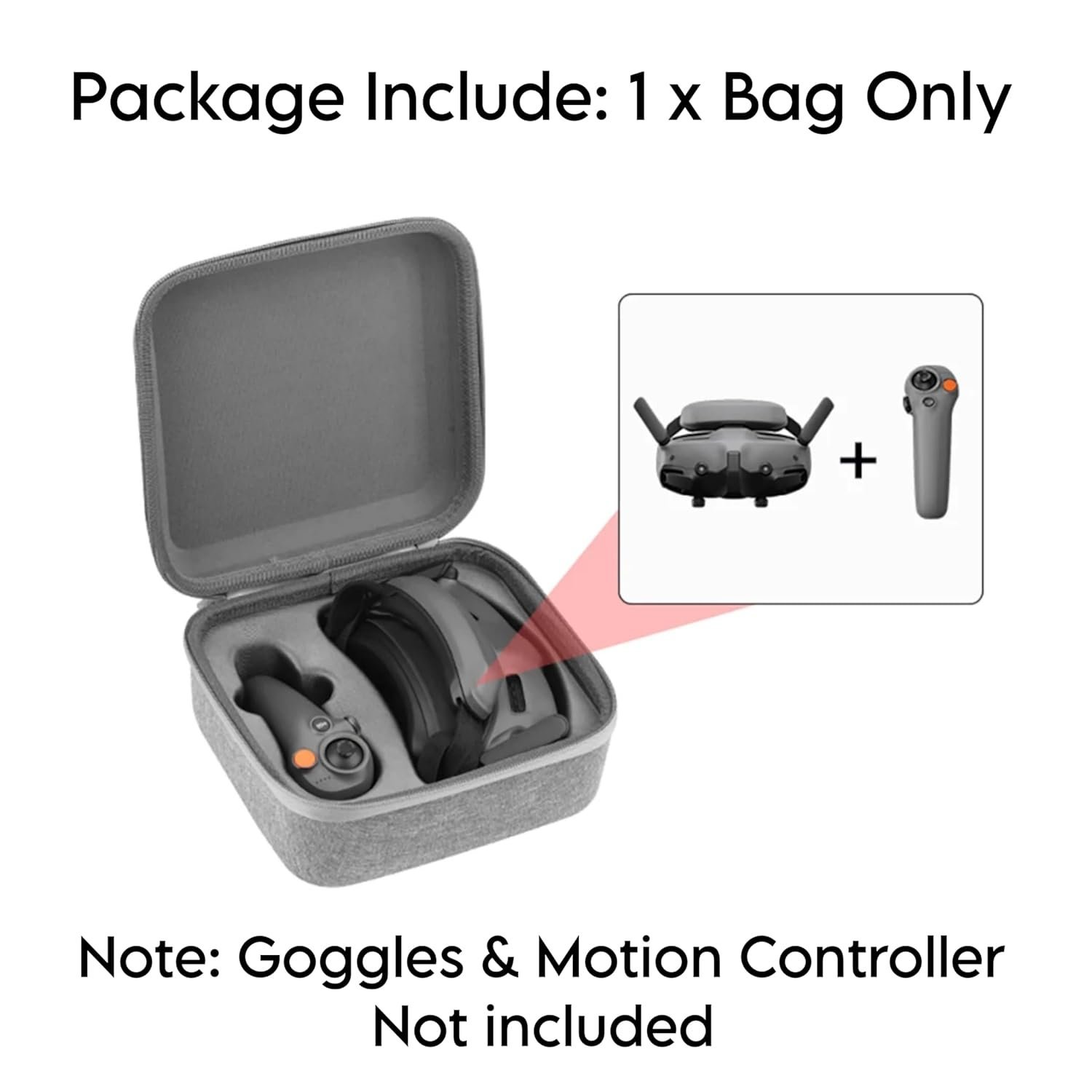 Carrying Case Compatible with DJI Avata 2/ Neo Goggles 3 & Motion Controller 3 Portable Travel Bag Hard Shell Storage Aceessories Case - Image 4