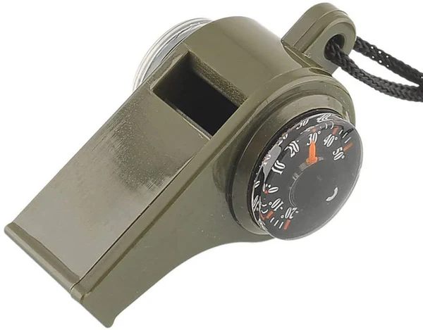 Flyworld Army Green Survival Whistle