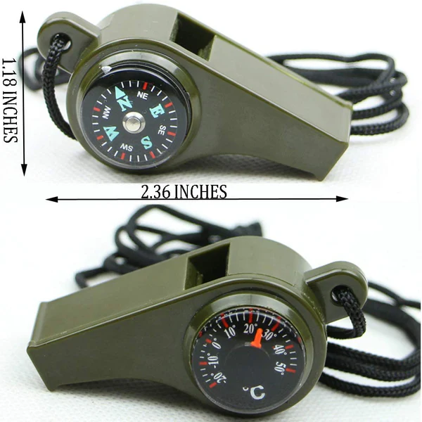 Flyworld Army Green Survival Whistle - Image 2