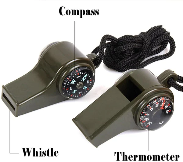 Flyworld Army Green Survival Whistle - Image 3