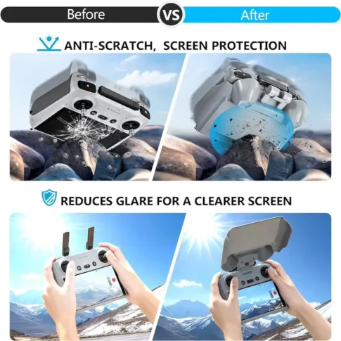 DJI RC2 Remote Sleeve Cover and Sunhood Shade Protector, 2 in 1 Protection Cover - Image 4